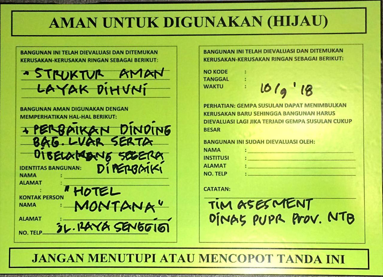 Montana Premier Senggigi Hotell Eksteriør bilde